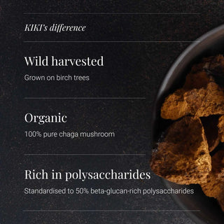 Chaga Extract, Organic - 60 Vegicaps kiki health