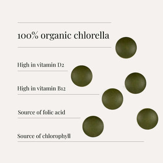 Chlorella Tablets, Organic - 200 Tablets KIKI Health