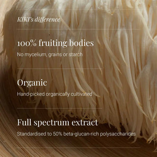 Lion's Mane Extract Tincture, Organic - 50ml kiki health