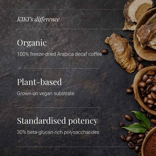 Decaffeinated Mushroom Coffee, Organic - 75g kiki health